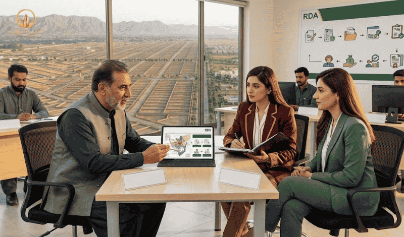 Housing society approval verification process in Pakistan including NOC, registration, and land ownership checks
