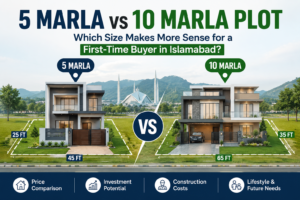 5 Marla vs 10 Marla plot comparison in Islamabad for first-time home buyers and property investors